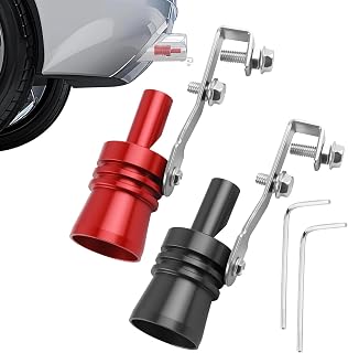 2 Piezas Silbato Turbo para Tubo de Escape, Turbo Silbato, Amplificador de Sonido de Escapepara Automóviles en todos los Modelos (S, Negro, Rojo)