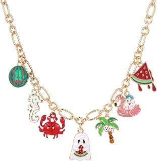 Madison Tyler Ghost Charm Necklace Summer Halloween Jewelry for Women