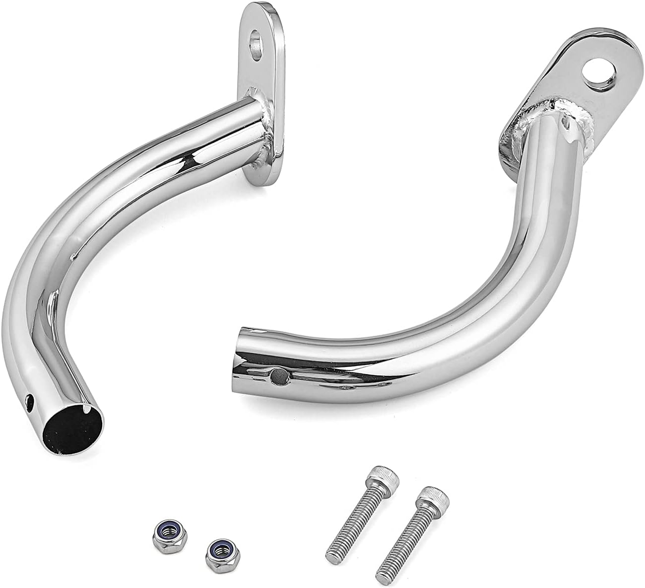 Mofun Saddlebag Guard Eliminator Support Brackets Chrome