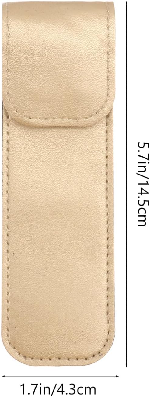 Beaupretty Pu Leather Tweezer Protective Case for Eyelash Grafting Shockproof Travel Storage Sleeve with Smooth Surface Lightweight 5.70X1.69X0.19In Portable Eyelash Tweezers Cover
