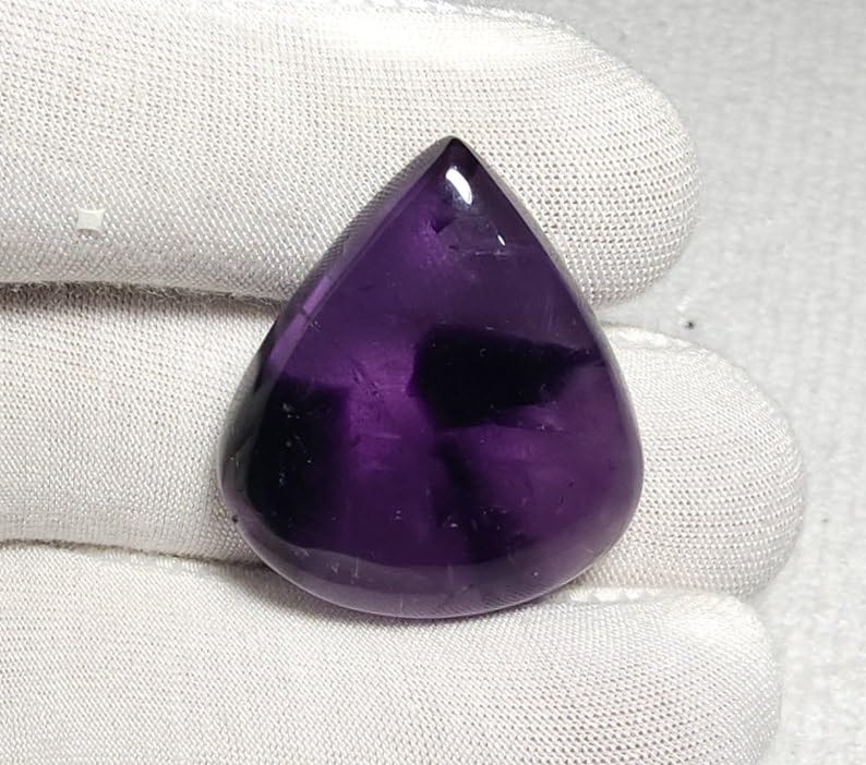 Améthyste trapiche en cabochon poire pour créer votre propre collier artisanal unique - 5