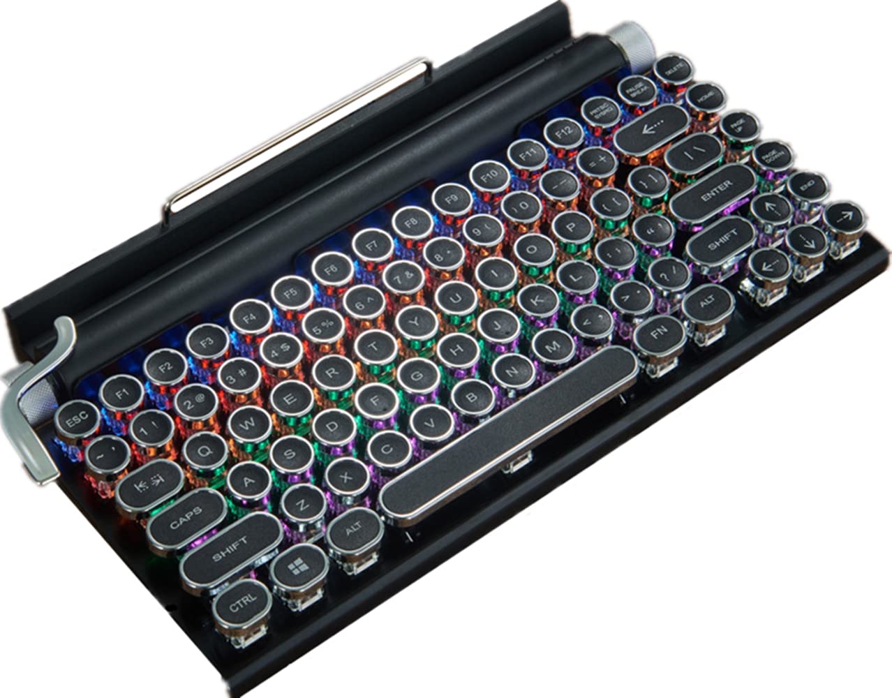 Green Axis Mechanical Keyboard-typewriter Shape, Retro Design; Built-in