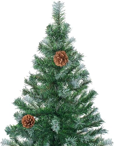 Miniatura 2 de Frosted Christmas Tree Christmas Tree,White Christmas Tree,prelit Christmas Tree,arbol de Navidad con Luces,with LEDs&Ball Set Pinecones 59.1"
