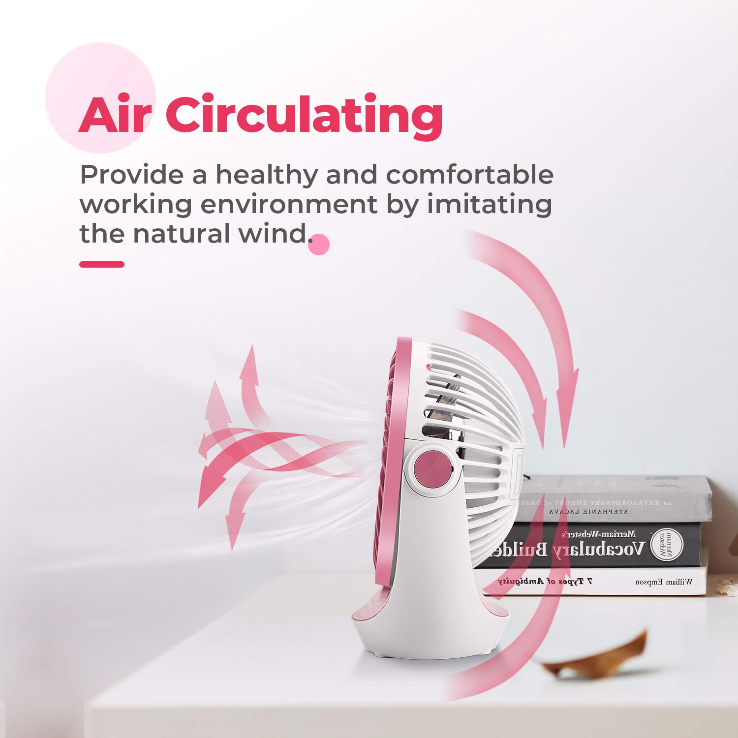 Mini USB-Ventilator Mit Akku & Clip - 360° Drehbar, Tragbar, Perfekt Für Büro, Schreibtisch & Unterwegs