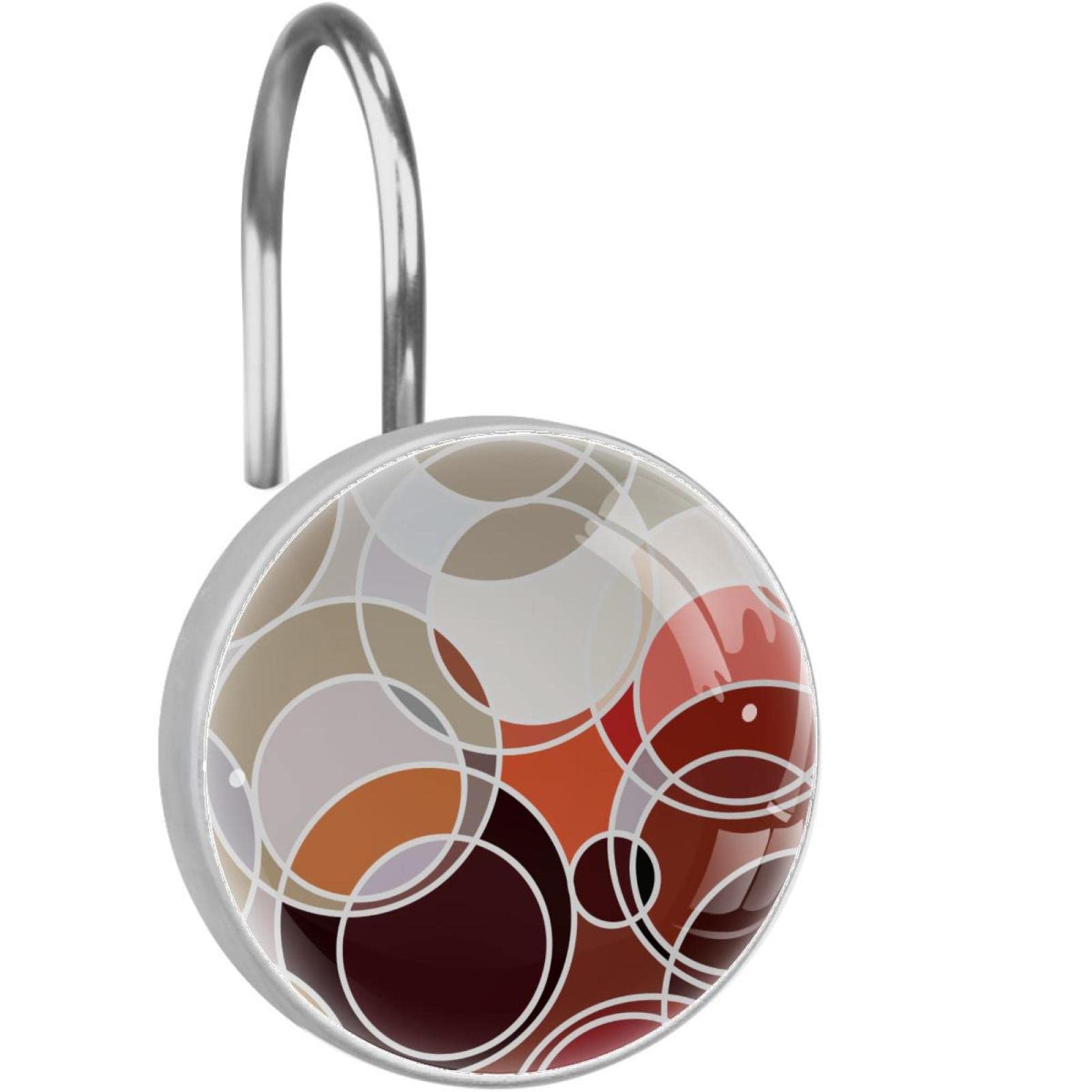 Crochets de rideau de douche en verre cristal chic et moderne