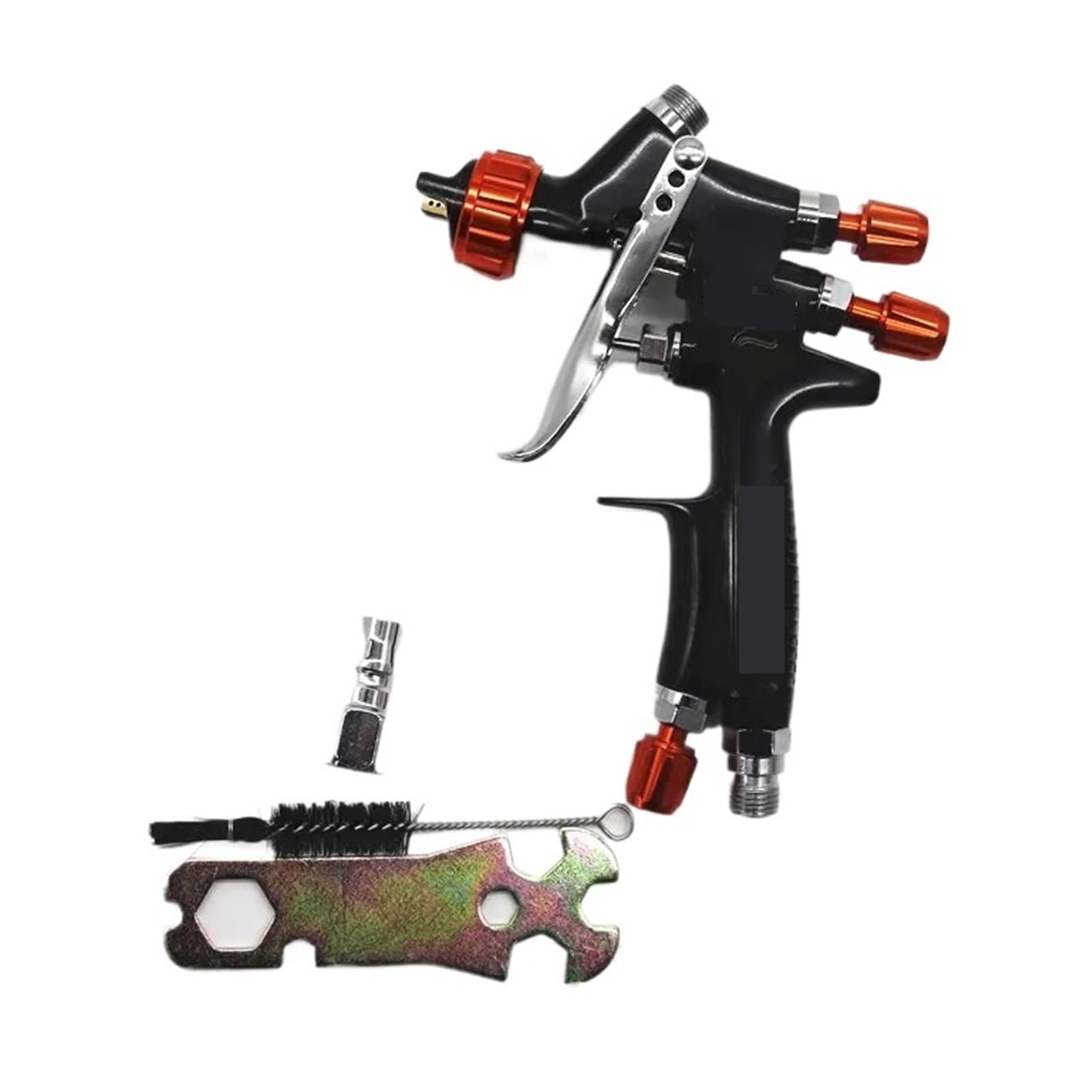 Pistolet Natryskowy 1,2 MM Zestaw Dysz,0 400CC/250CC Zbiornik Na Sprężone Powietrze Z Kubkiem Do Mieszania Farb I Adapterem Mini Malowania Natryskowego(TWO Nozzle)
