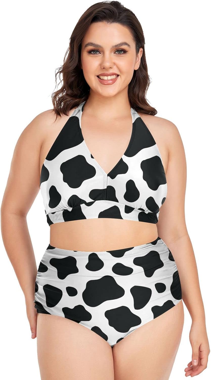 Aflyko レディース プラスサイズ ビキニ 2ピース 水着 フリル付き 水着 ラージ ビーチウェア