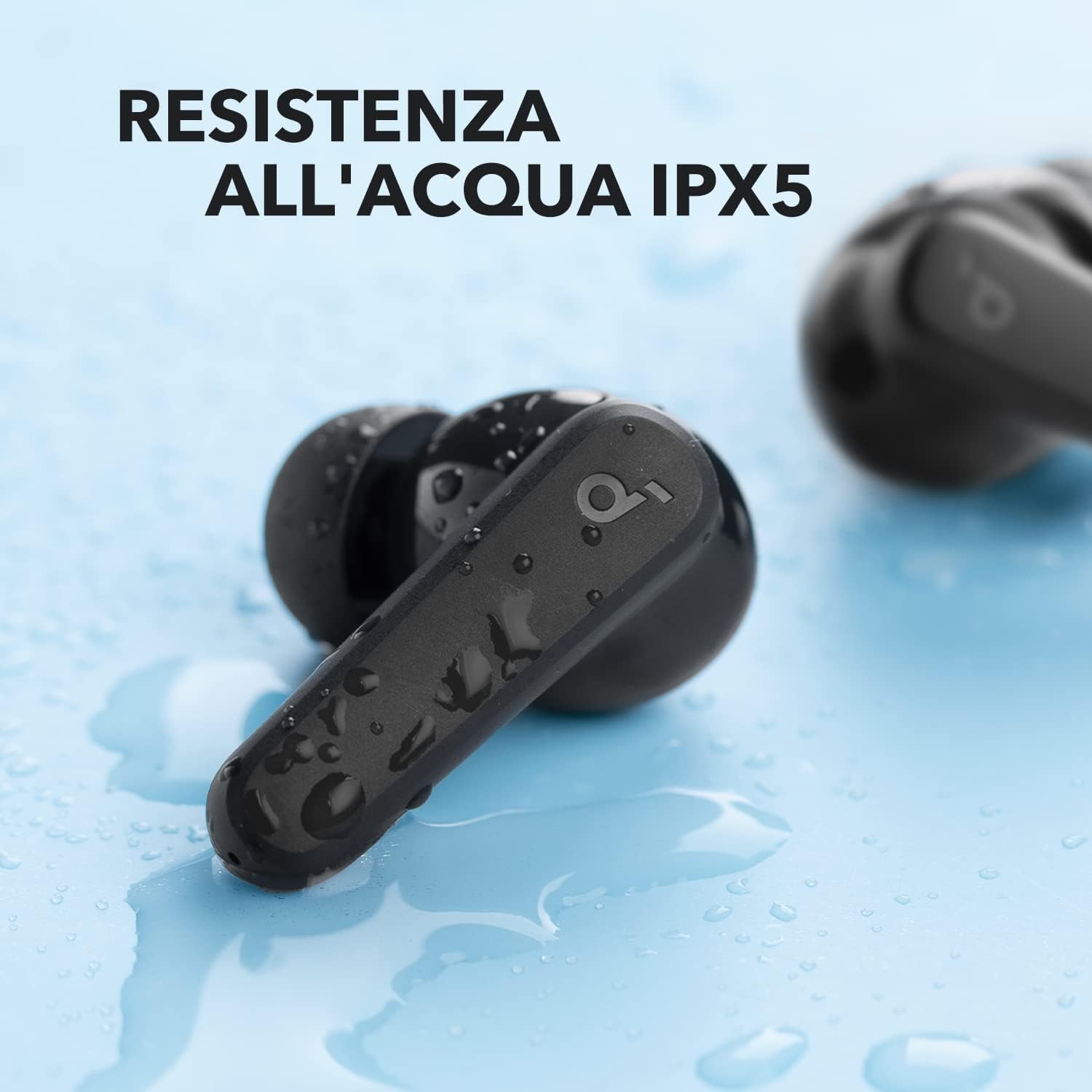 soundcore by Anker P20i Kabellose Bluetooth Kopfhörer in-Ear, 10mm Treiber, Anpassbarer EQ, 30 Std. Spielzeit, IPX5 wasserfest, 2 Mikros mit KI, einzeln verwendbar (Schwarz) (Generalüberholt)