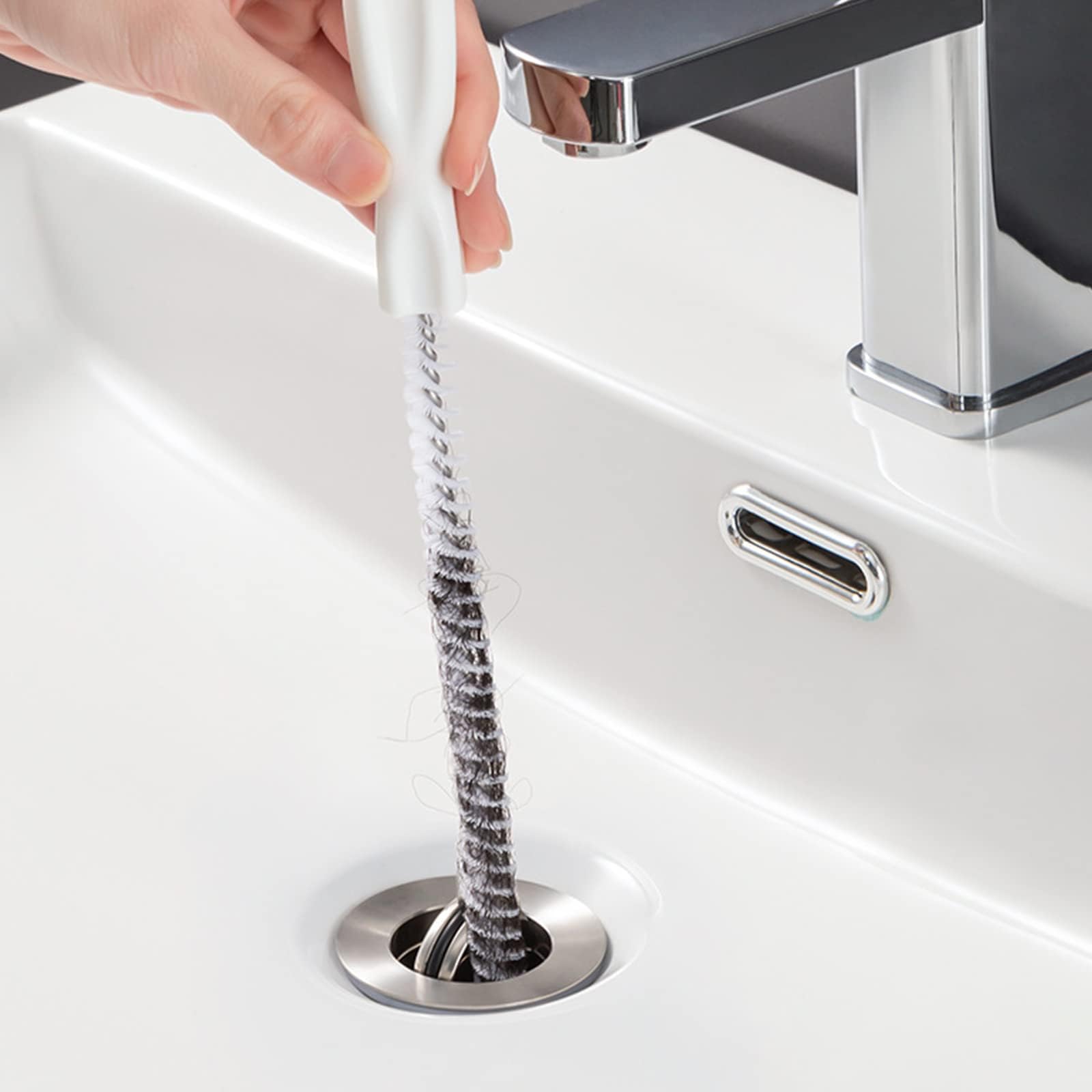 Sink Drain Unblocker Tool Brush, Sink Cleaning Tool Flexible Drain