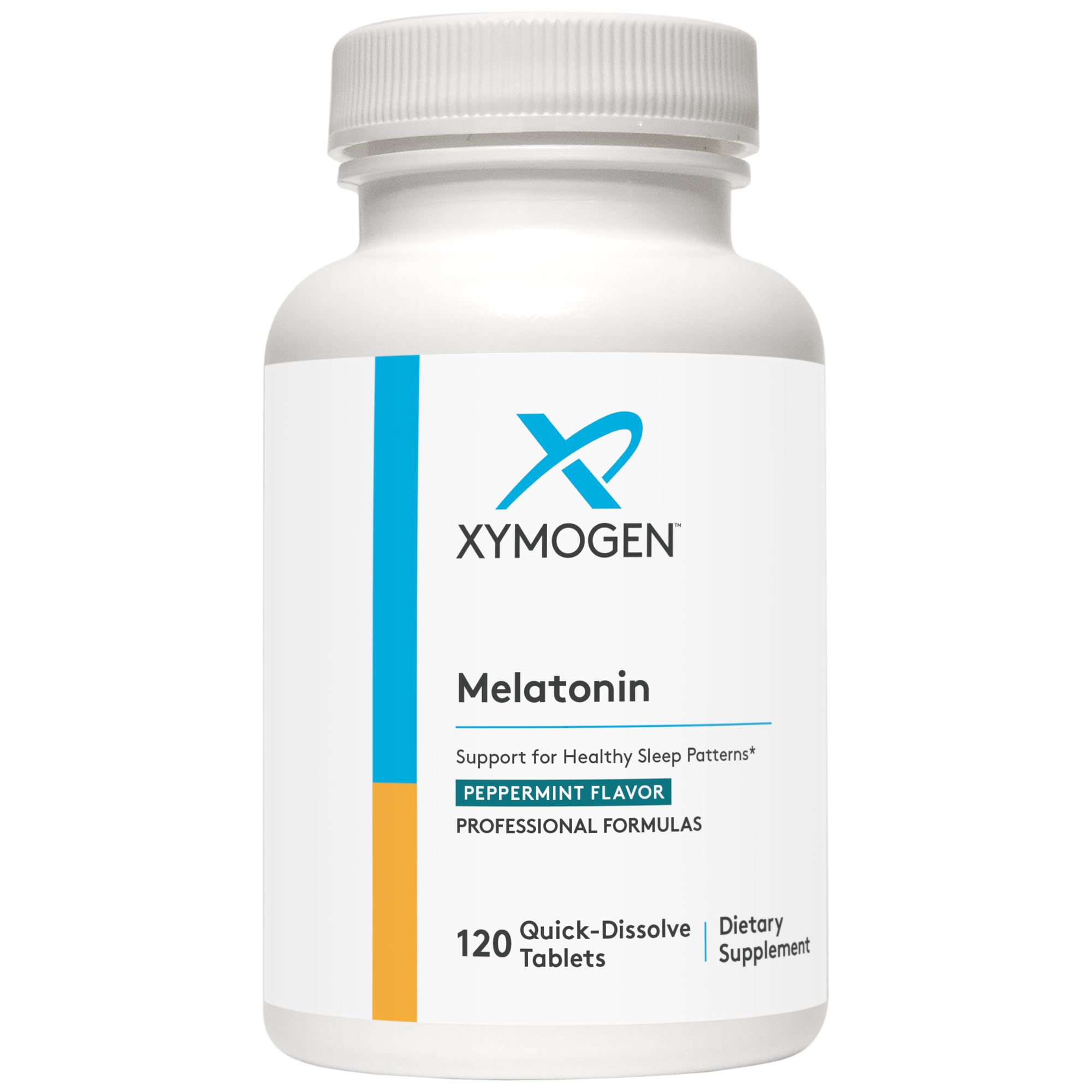 XYMOGEN Melatonin - Peppermint Lozenges - 3mg Melatonin Supplement for Nighttime, Antioxidant + Immune Support (120 Quick-Dissolve Tablets)