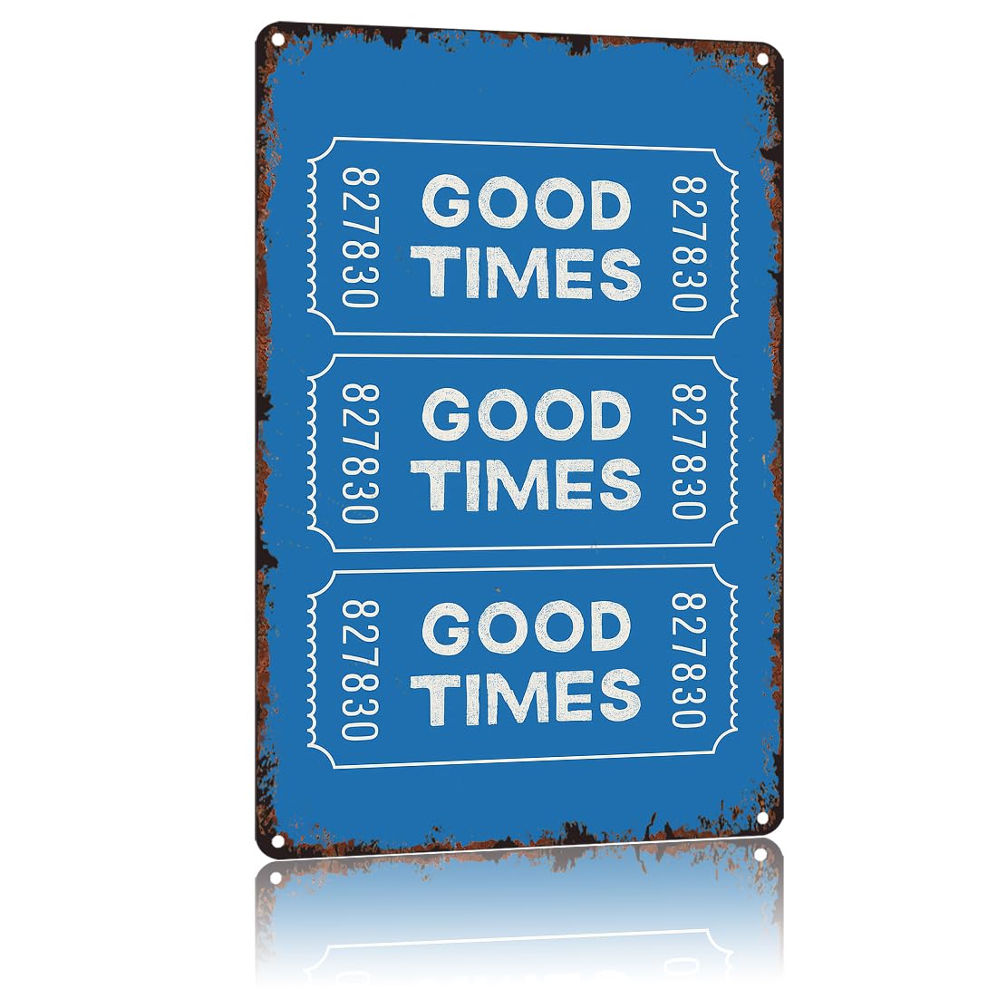 peiyeety Retro Good Times Blue Funny 8x12 Inch Aluminum Vintage Metal Tin Signs-For Living Room Kitchen Bedroom Patio Porch Men'S Nest Wall Decor