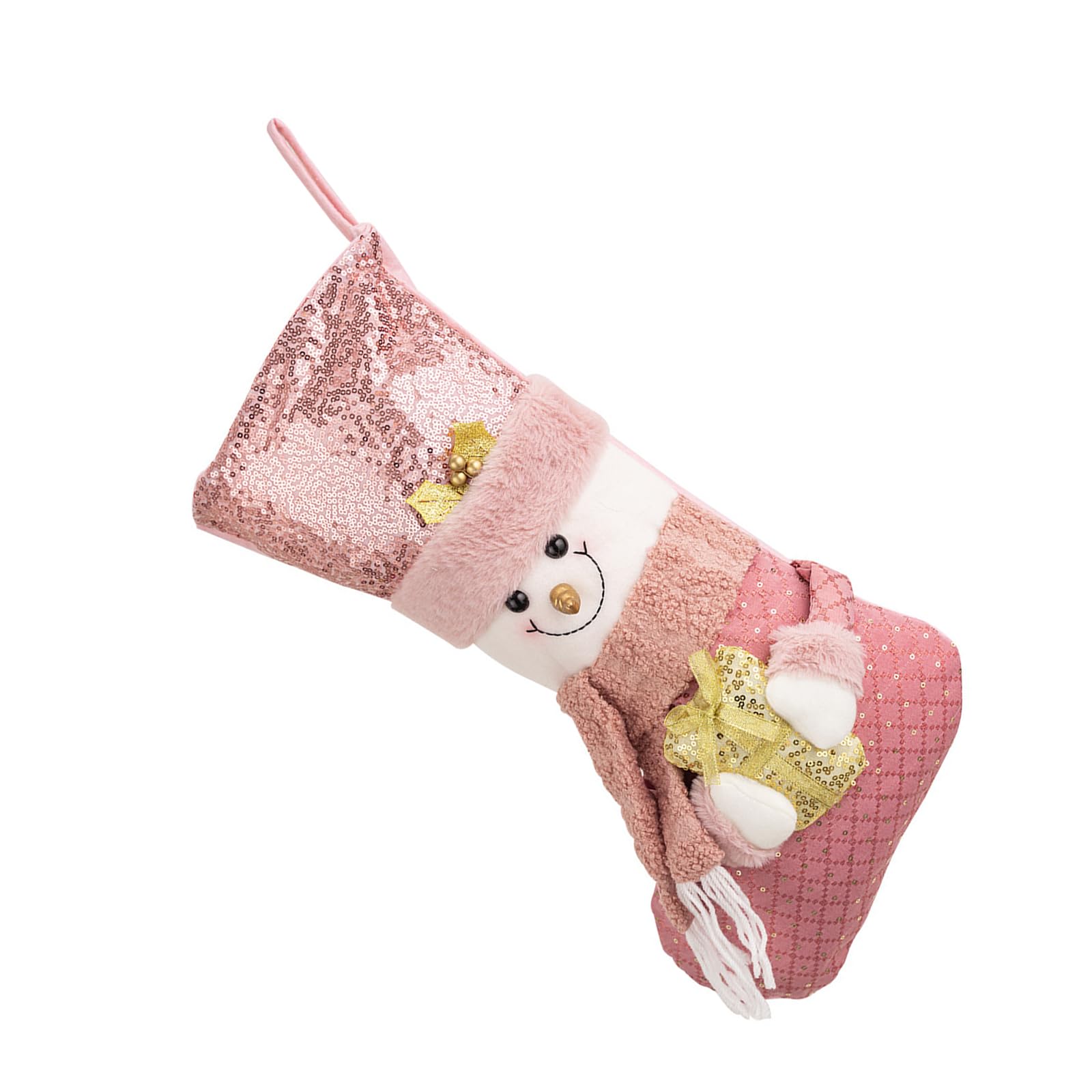 YWLUUOO Colorful Sequins Christmas Stocking Snowman/Reindeer/Santa Present Bag Fireplaces Hanging Ornament Party Supplies Hanging Fireplaces Ornament
