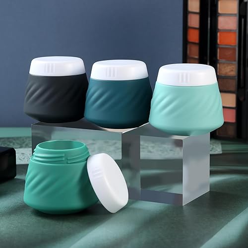 Miniatura 9 de Gemice Recipientes de viaje para artículos de tocador, tarros de crema de silicona aprobados por la TSA recipientes de tamaño de viaje con bolsa