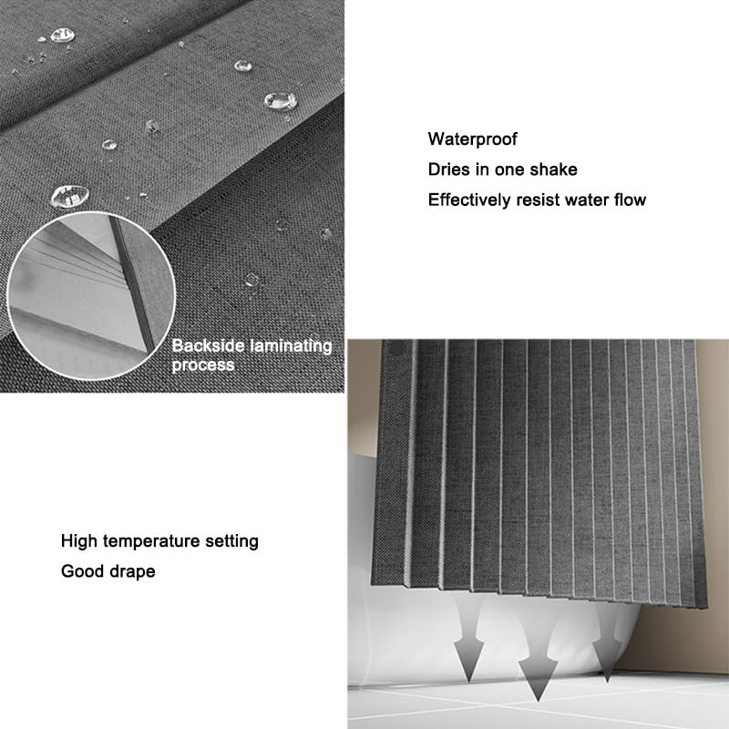 Rideau de douche pliable magnétique imperméable – Panneau accordéon réglable pour maison et hôtel Solution de séparation peu encombrante