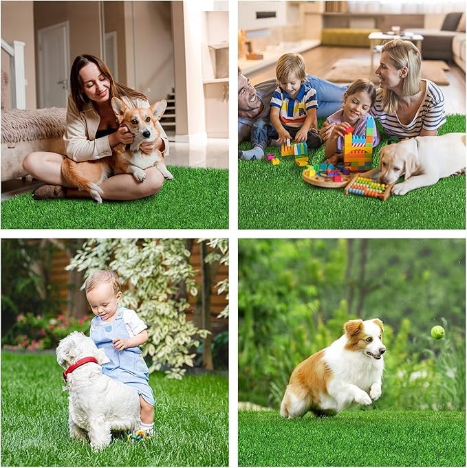 80 * 130CM Tappeto erboso Artificiale per Cani, per Interni ed Esterni, Erba Artificiale per Cani, vasino, terrazzo, Prato, Decorazione