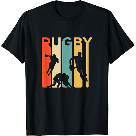 Vintage 1970's Style Rugby, Rugby Sports Gift T-Shirt