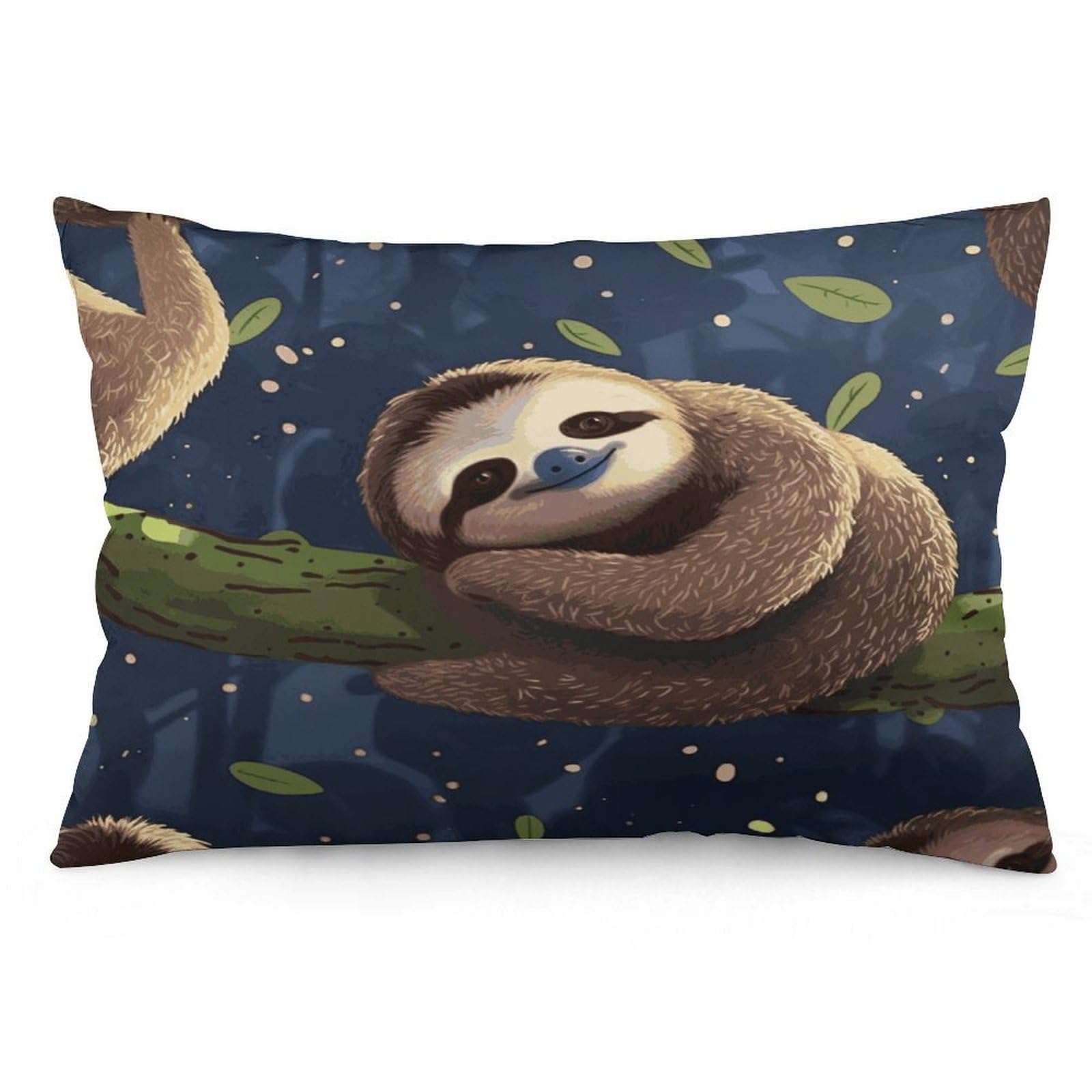 Wsoihfec Style Sloth Lazy Throw Pillow Covers Decorative, Pillow Cases Soft Plush, Modern Farmhouse Boho Cushion Cover For Bed Couch Sofa Living Room Spring Decor12 X20