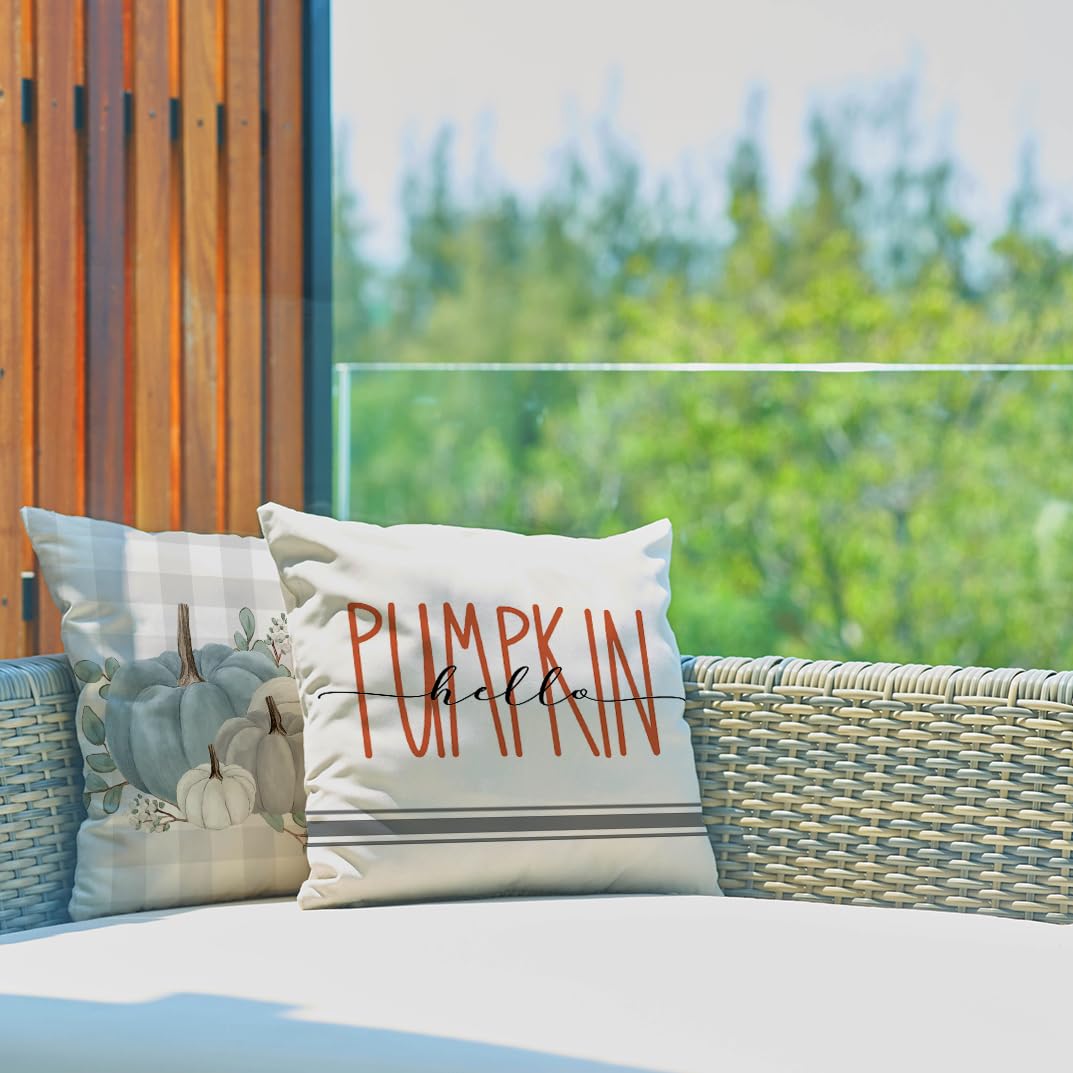 AOFANGGO Hallothanksmas Pillow Cover 12x20 Autumn Winter Themed Decorative Throw Pillows Outdoor Pillowcase Lumbar Linen Farmhouse Cushion for Couch Sofa Thanksgiving Christmas Home Decor