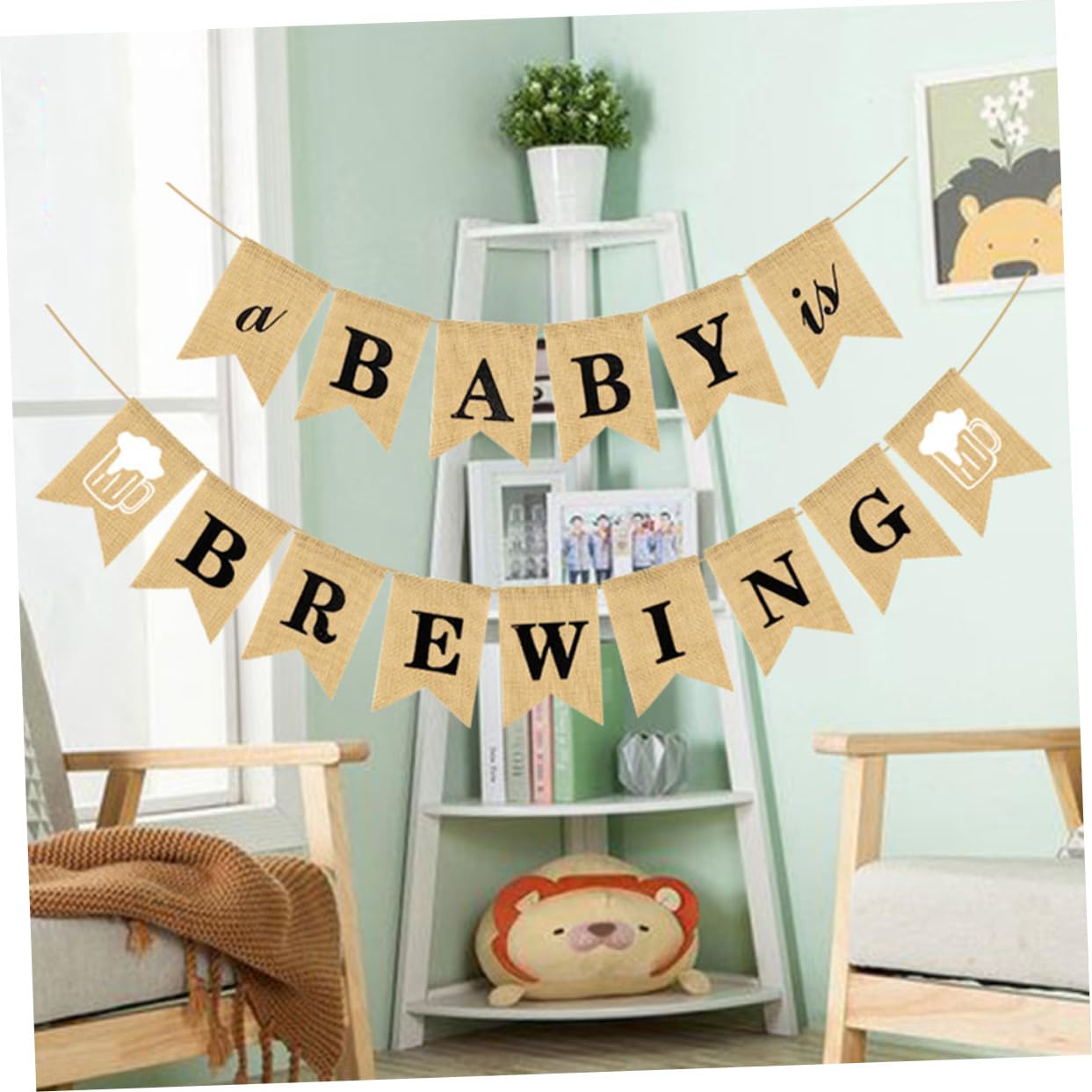 Abaodam 3 Pezzi Di Bandierine Decorative Con Lettere Di Classe Riutilizzabili in Lino Per Feste E Foto