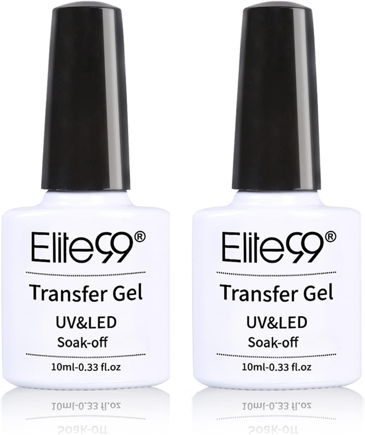 Elite99 Gel de transferencia para láminas para uñas, 2 x 10 ml