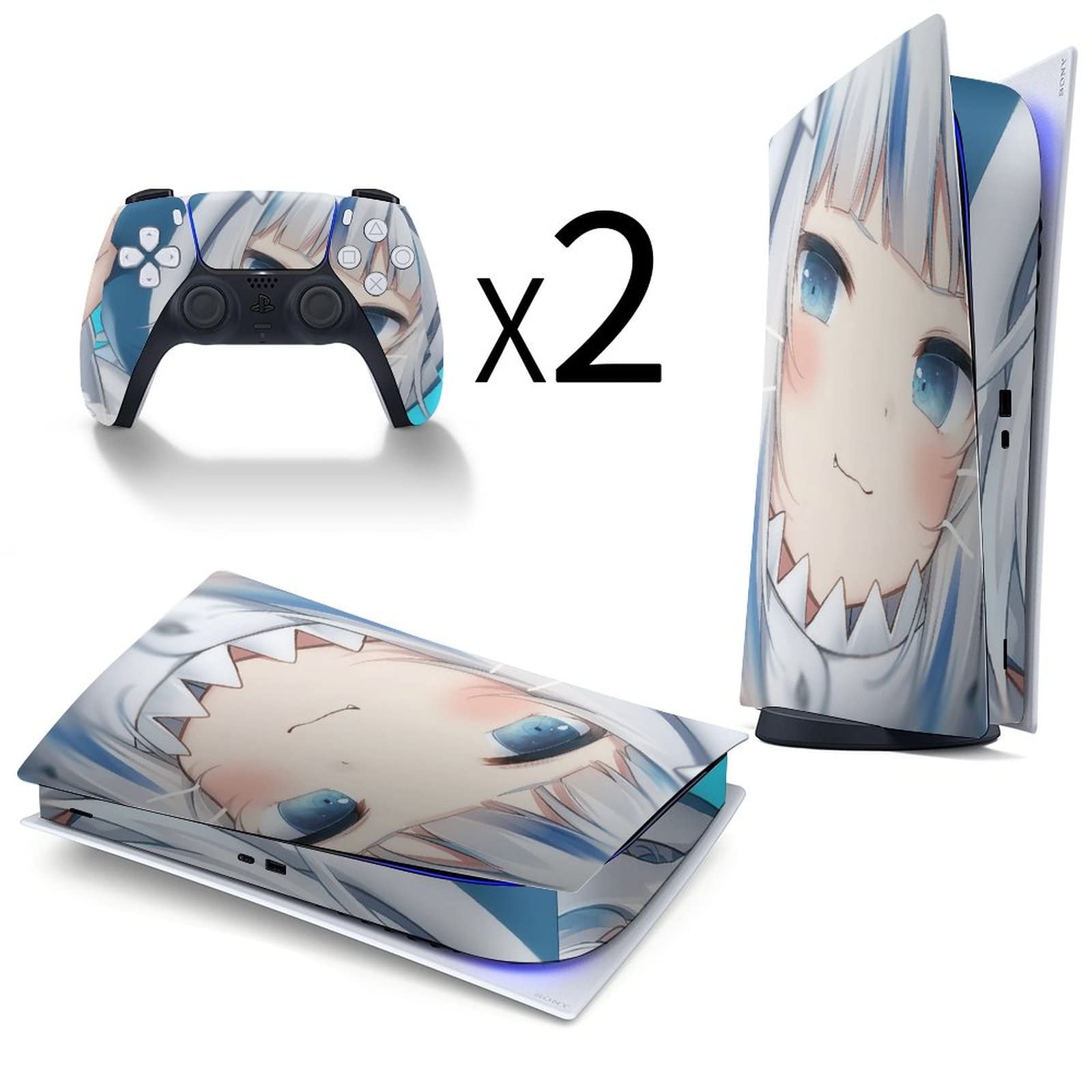 Amazon.co.jp: PS5スキンシール アニメ柄 VTuber ぐら サメちゃん 