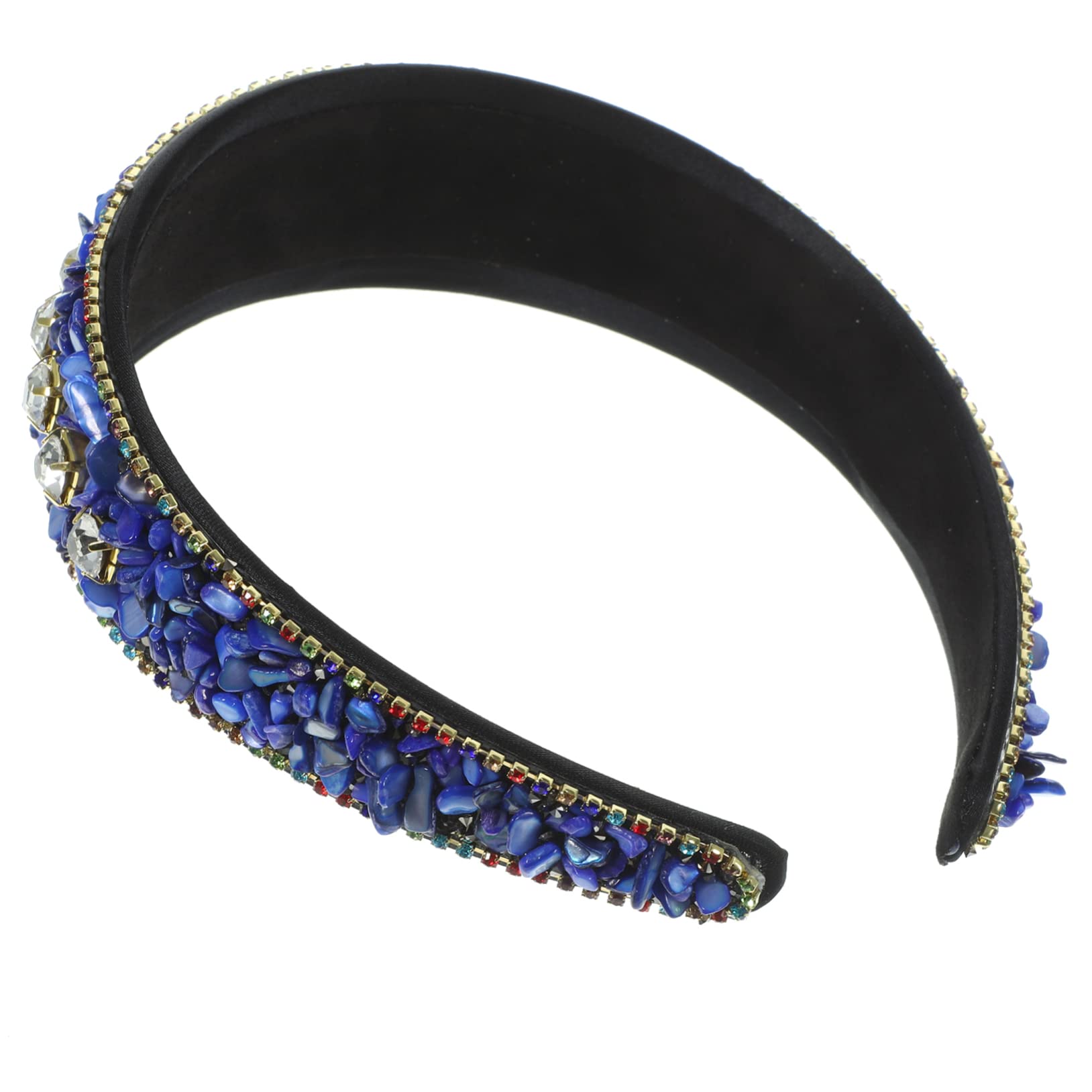 Healeved 4piezas Diadema Ancha De Brillante Cristal Para Mujeres Accesorio De Cabello Decorativo Diadema De Moda Piedras Brillantes Para Fiestas y Eventos