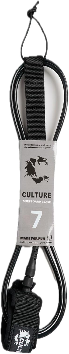 Culture Supply Surfboard Surf Leash (6 Sizes - 5 Colors): 6ft Comp | 6 ft Reg | 7ft | 8ft | 9ft | 10ft