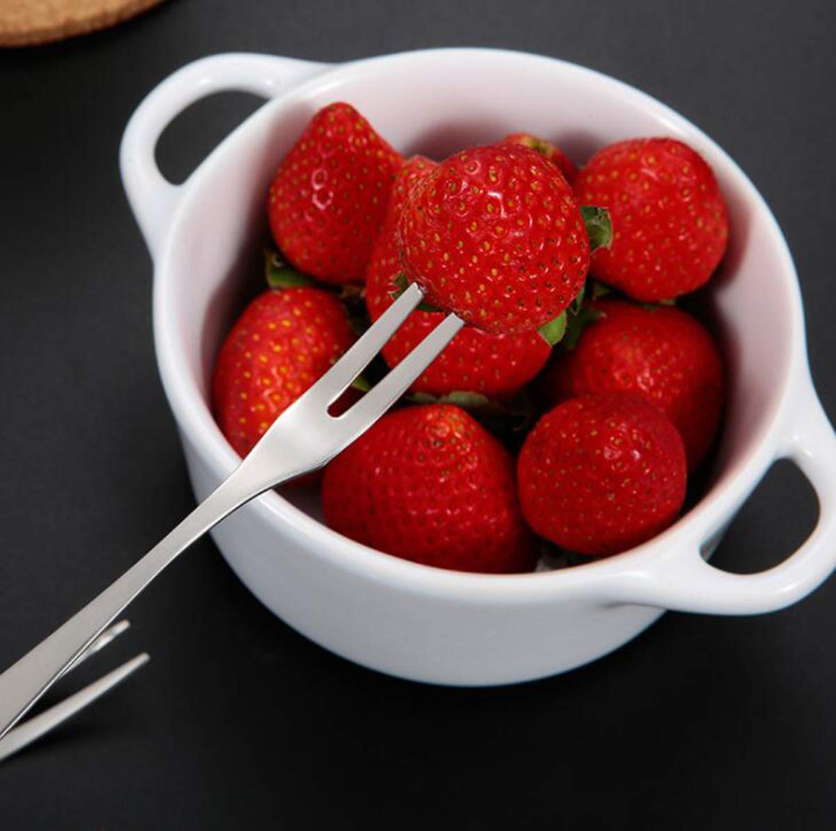 20 Pièces Pics à Cocktail en Acier Inoxydable,Brochettes Cure-Dents de Fruits Légumes Réutilisables Fourchette à salade Fourchette à dessert pour fourchettes à fruits,sandwich,fromage,apéritif