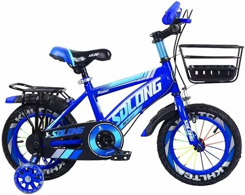 14-Inch Kids' Bicycle with Training Wheels, Front Basket and Rear Rack Ages 3–6 Years