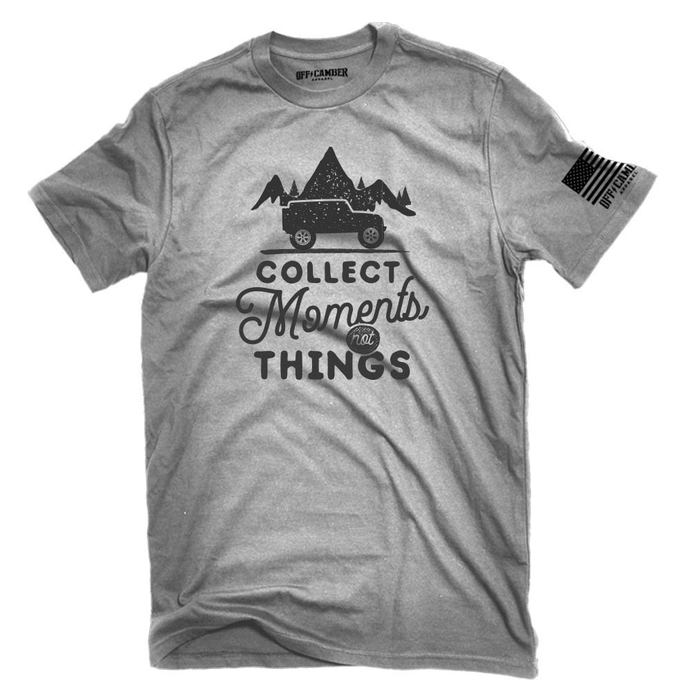 Off-Camber ApparelCollect Moments Not Things Off-Road 4x4 outine on a Shirt 4x4 Made in The USA t-Shirt