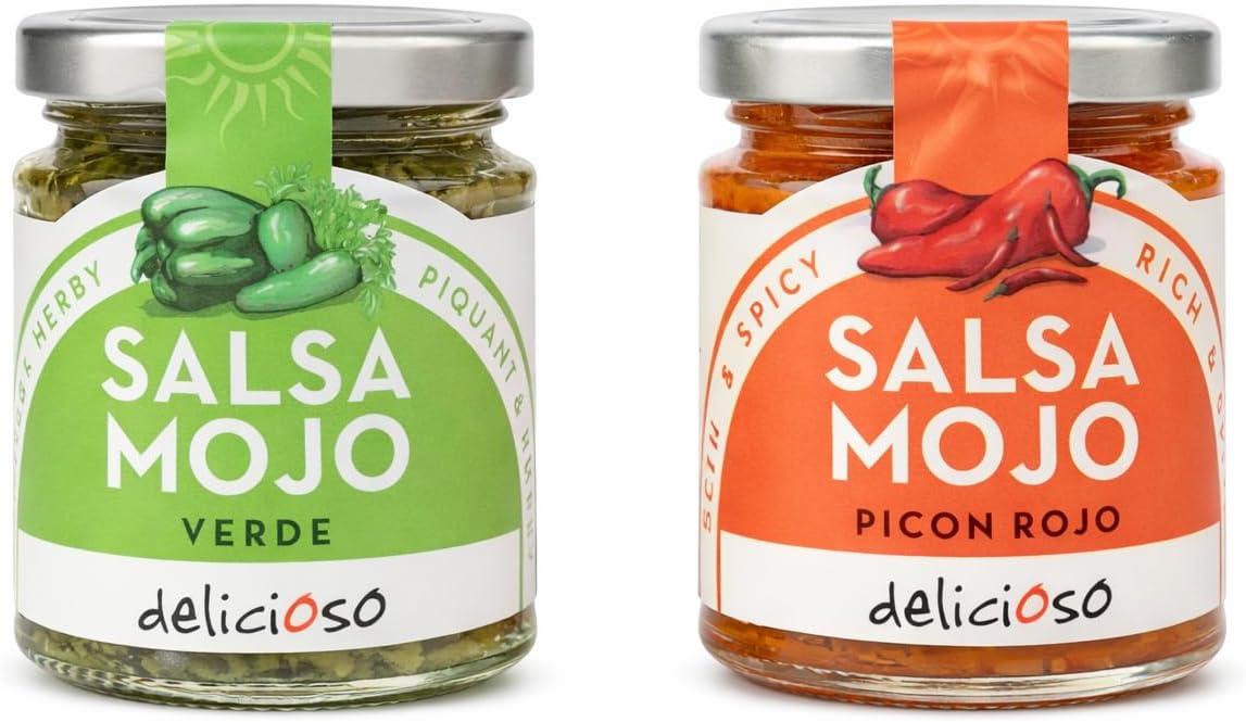Two Salsas Red and Green Mojos