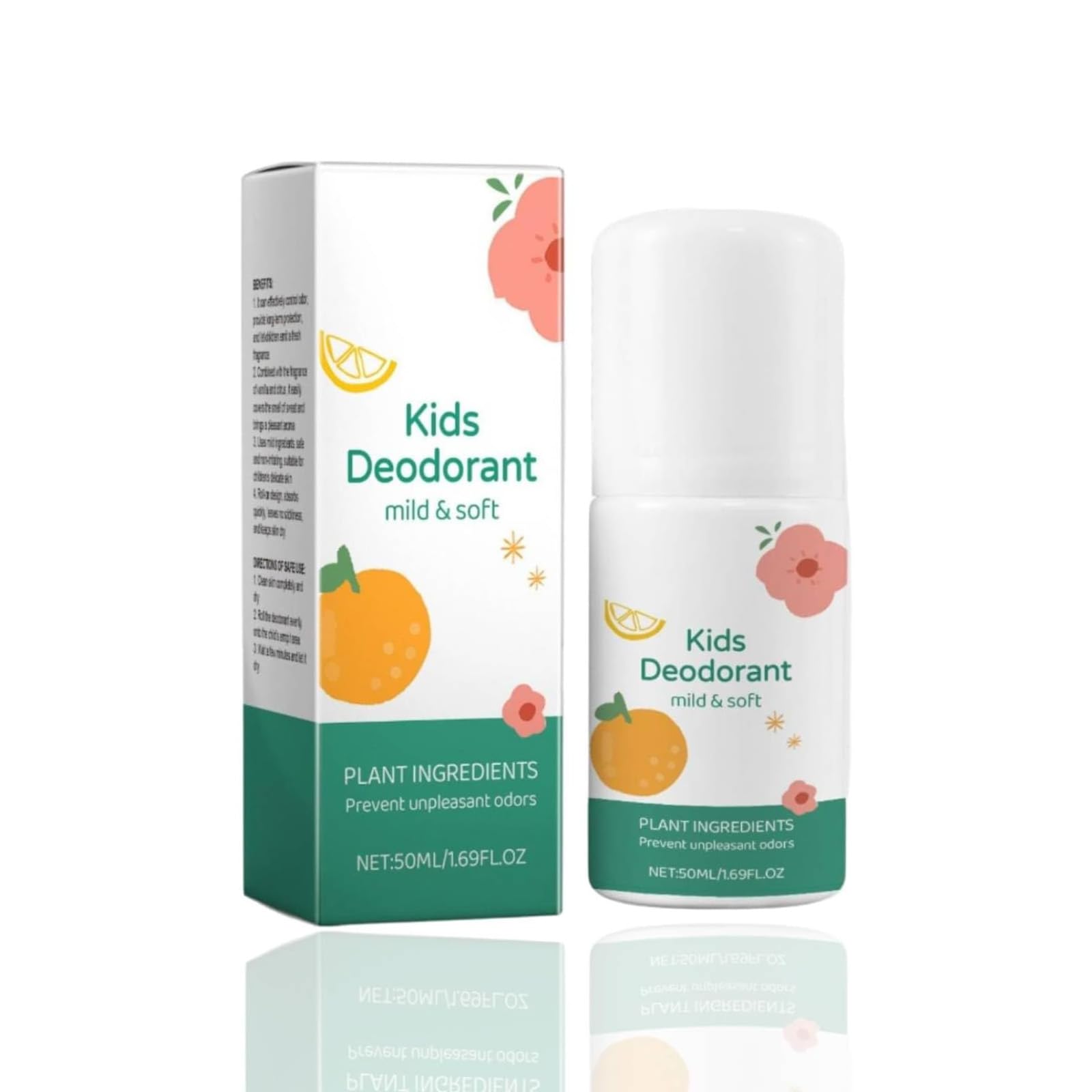 Desodorante Infantil Para Niñas Y Adolescentes, Desodorante Antitranspirante Con Una Fragancia Agradable Y Natural, Hipoalergénico, Con Ingredientes Naturales, Aroma A Vainilla Y Cítricos (1pcs)