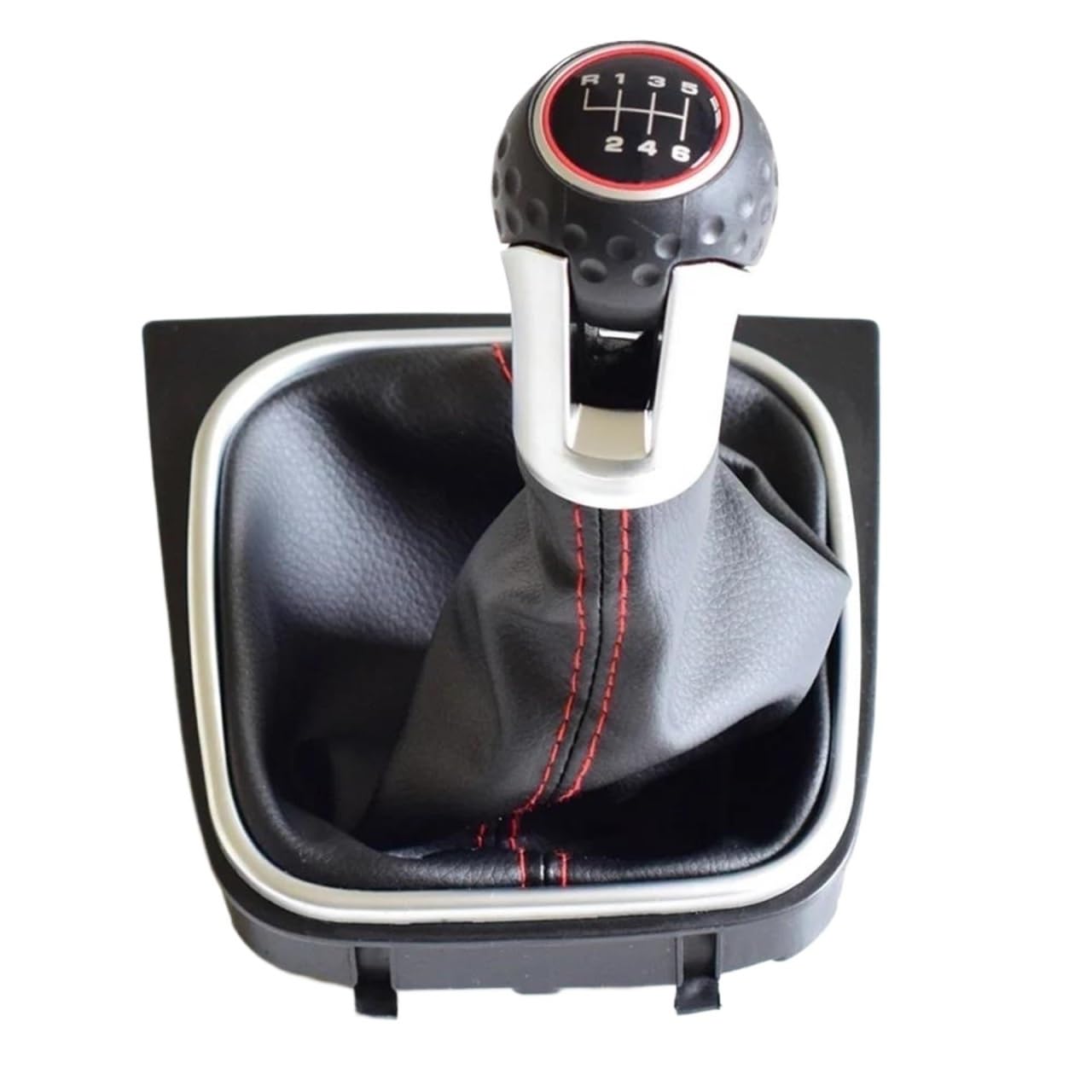 YDXHERTA Manual 5 6 Speed Knob Shifter Handball with Gear Shift Knob Gaiter Boot for Golf 6 A6 VI MK6 GTI GTD R20 2009-2013 Spare Parts(6 Speed)