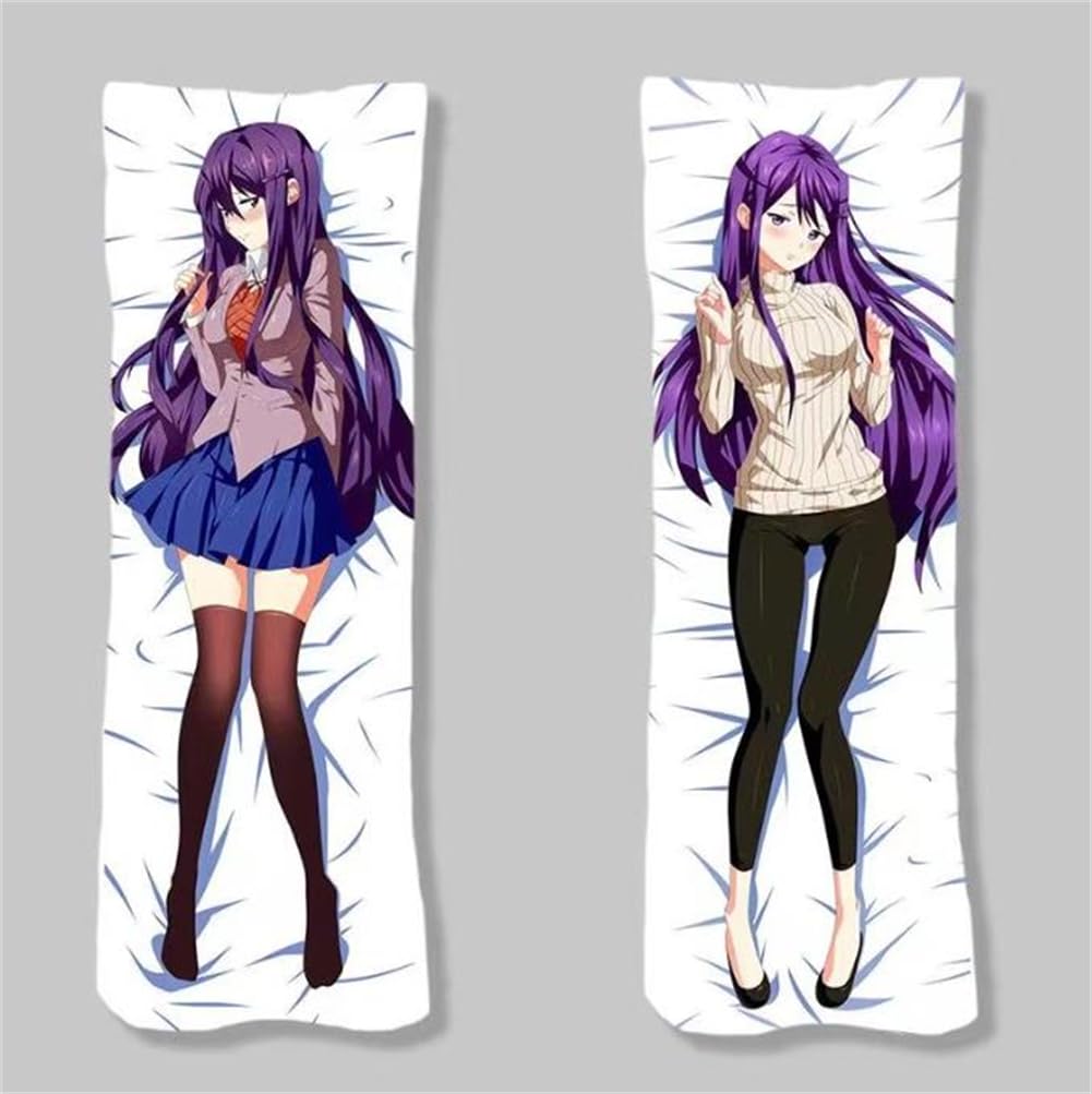 Anime Dakimakura 50x150cm Doki Doki Literature Club Hugging Body Pillow Cover Case Double-Sided Print (Yuri)