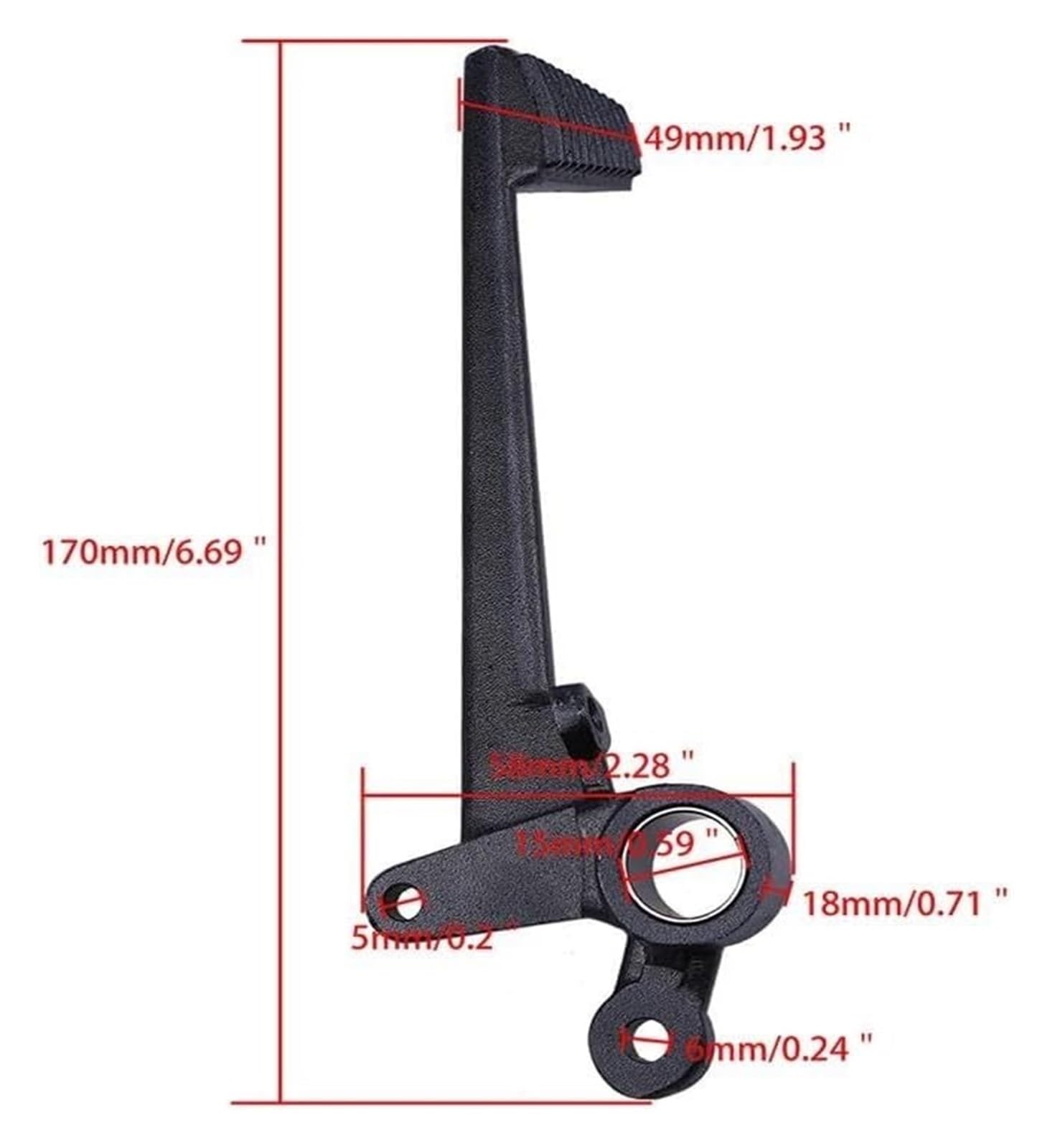 Estribera Reposapiés para CBR 1000RR 2004-2007 Estriberas Traseras Motocicleta Palanca Pedal Freno Manijas Freno Scooter Motocross Palanca Pie Pedal De Freno Trasero Estriberas Moto(Plata)