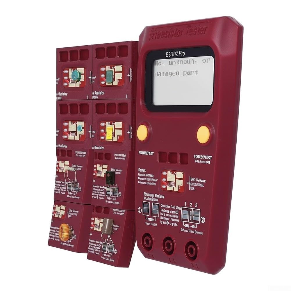 Tester ESR con per risoluzione 0.01 Ohm per Condensatori Tester(ESR02PRO-Black)