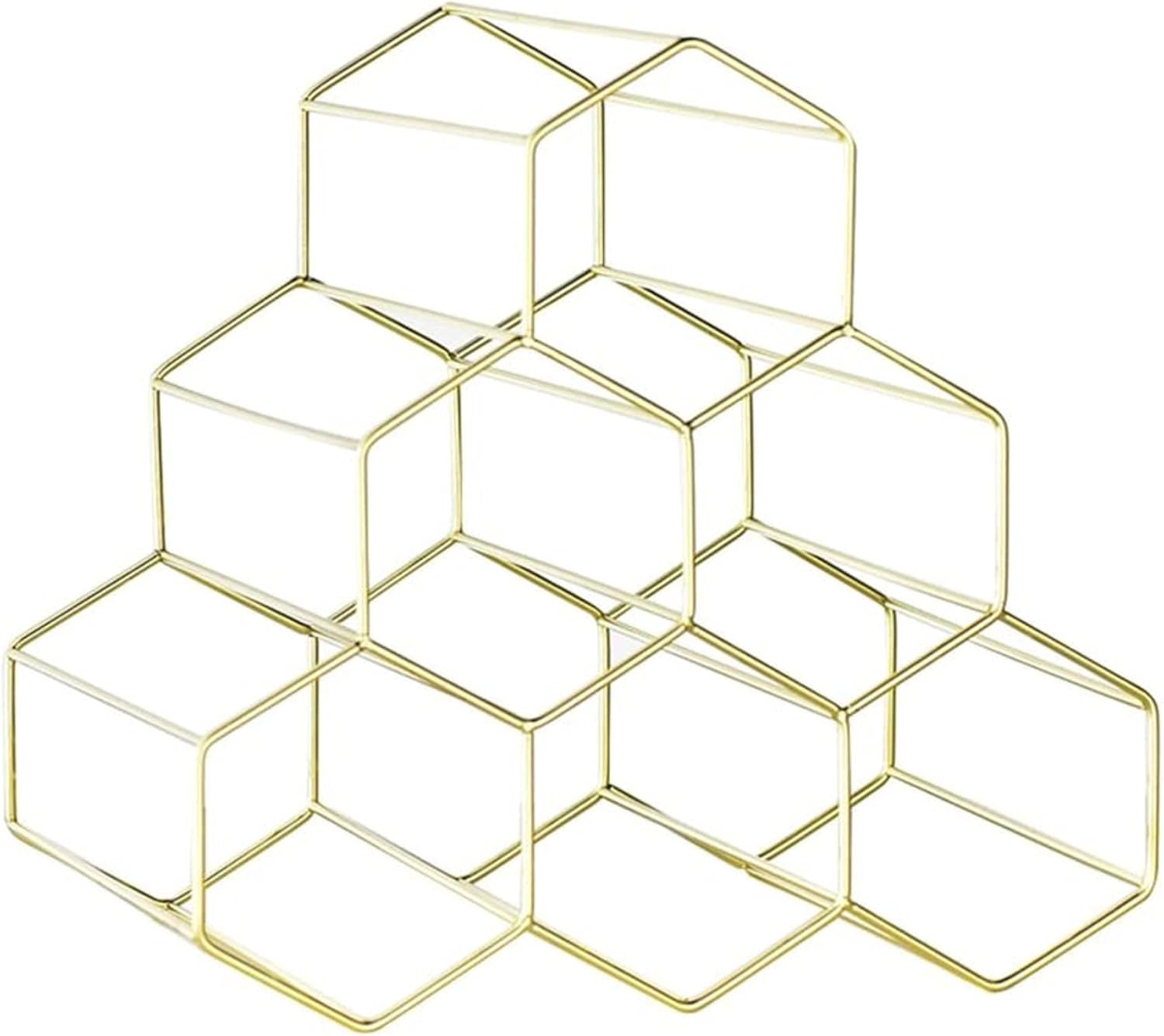 Wine Rack for 6 Bottles Countertop Free Standing Metal Portable Wine Bottle Holder Modern Minimalistic Design for Wine Lovers (Size:28 * 11 * 27cm) (Color : #2)