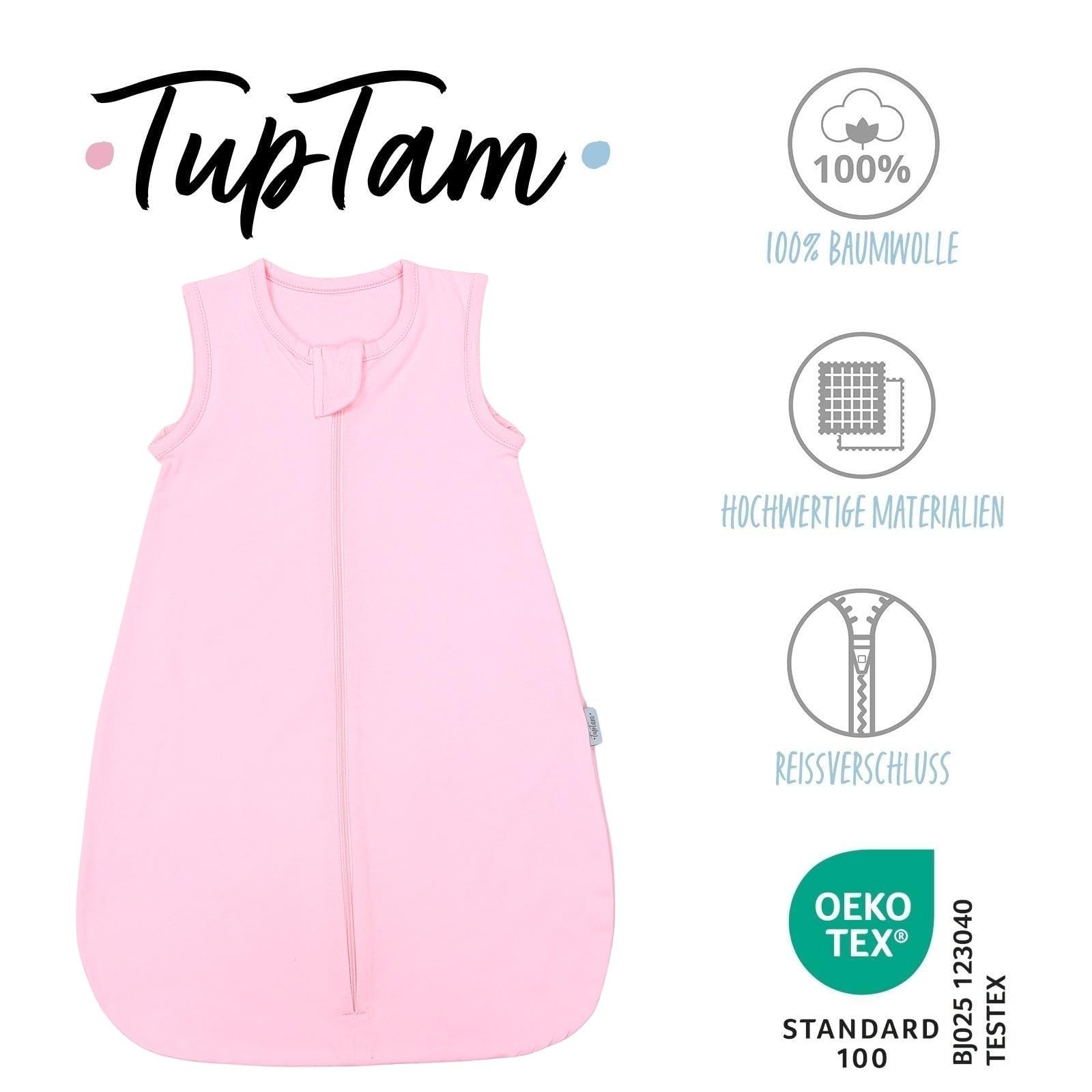 TupTam Sacco Nanna Estivo Neonato – Sacco Nanna 0.5 TOG Cotone OEKO-TEX, Traspirante, Unisex