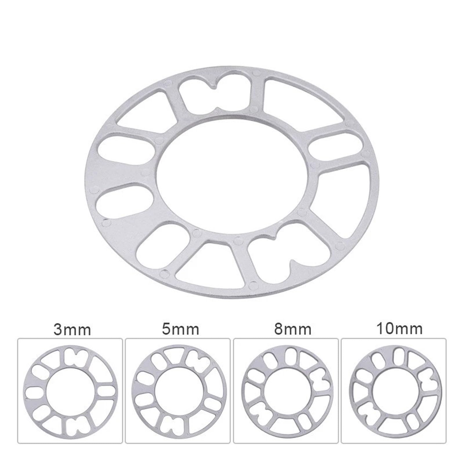 distanziali mozzo Adattatori Per Mozzi Per Guarnizioni | Materiale Distanziali ruota in lega di alluminio da 3 mm 5 mm 6 mm 8 mm 10 mm(6mm)