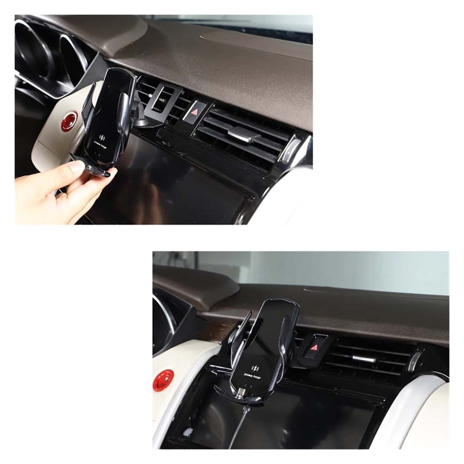 HTHRRFE Kompatibel mit Land Rover Discovery 5 LR5 2017-2022 Auto Armaturenbrett Mittelkonsole Handyhalter Navigationshalterung Innenausstattung(Style C)