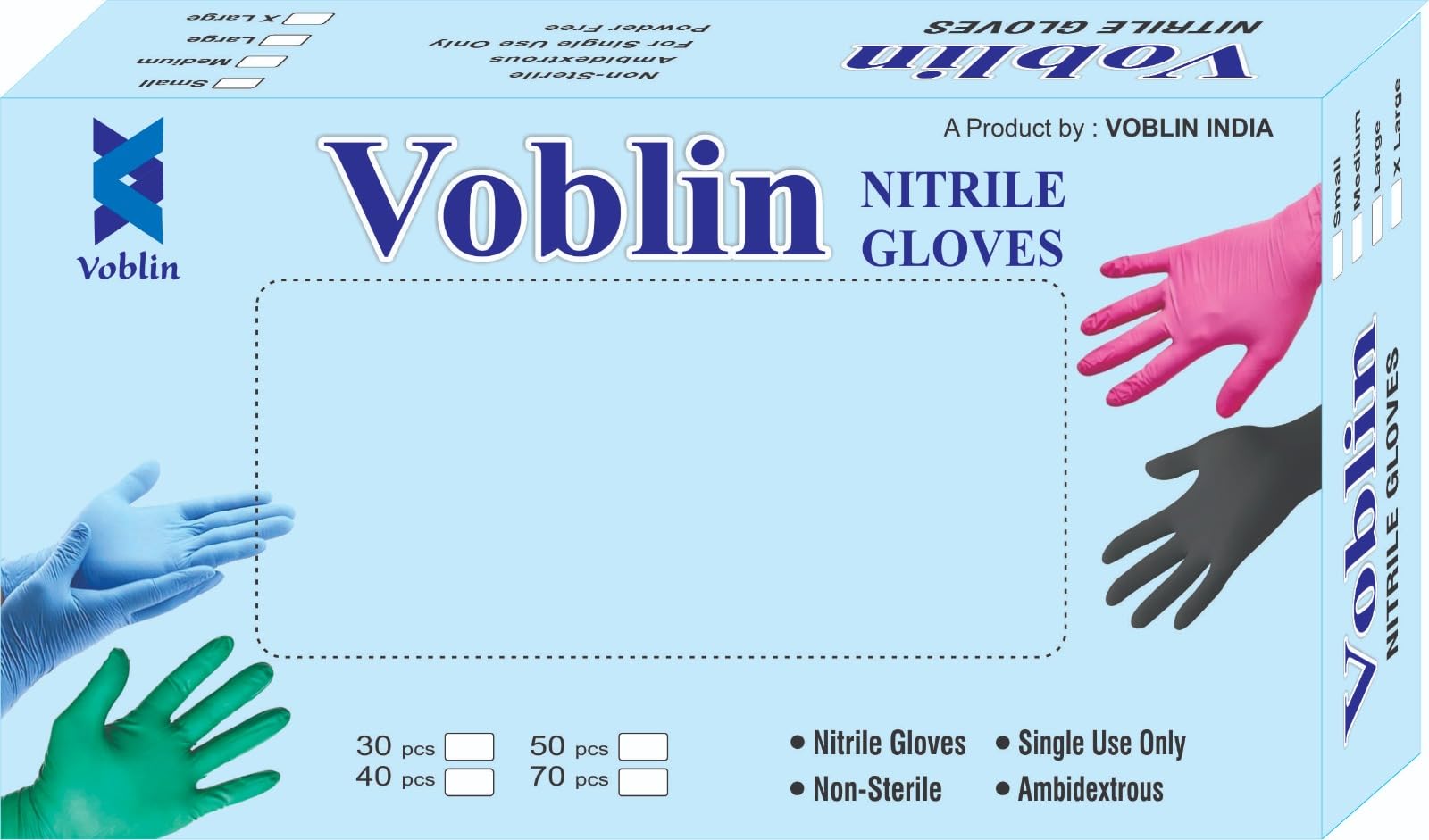 Voblin Nitrile Next-Gen Smooth Disposable Powder Free Examination, Surgical & General Gloves_Pack Of 100_Small, Blue (B0CQXR54TJ) Amazon Price History, Amazon Price Tracker