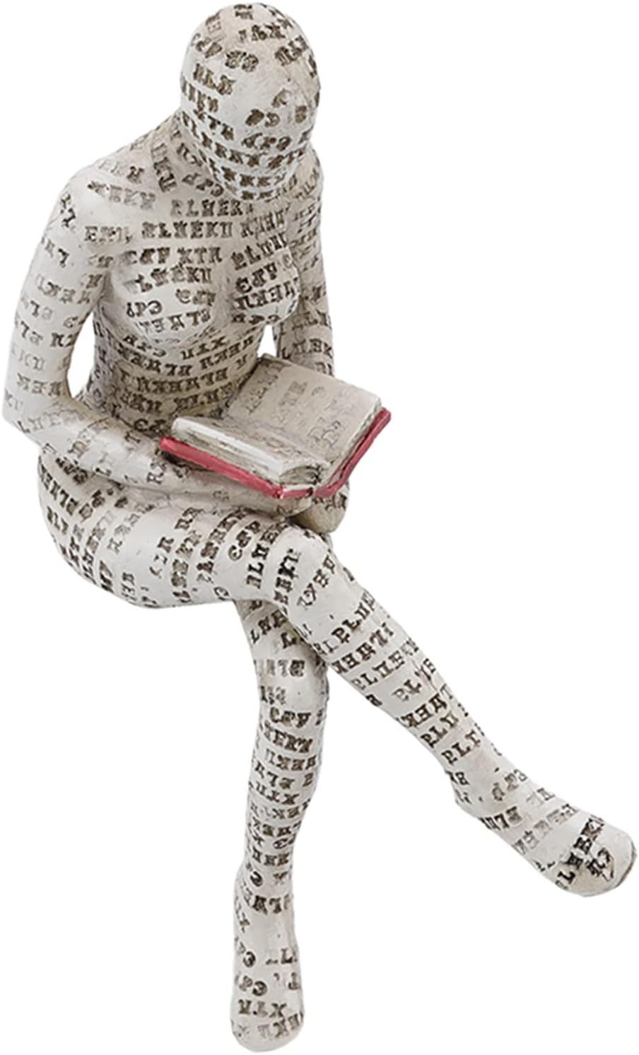Yctze Innovative Reading Woman Figurine, Pulp Bookshelf Ornaments for Home Decoration, Unique Design Lady Reading Statue, Ideal for Book Lovers (#15)