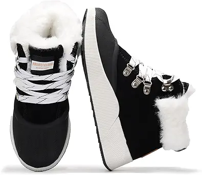 Project Cloud Waterproof Snow Boots for Women - Memory Foam Insole Non-Slip Womens Snow Boots & Winter Shoes with Shoe Lace - Lightweight Indoor Outdoor Shoes