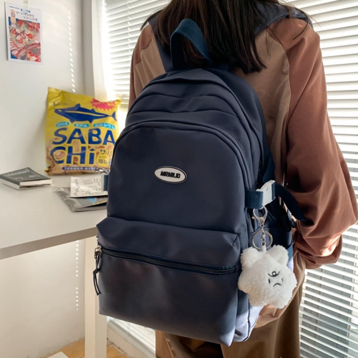 VTTDB Kawaii - Mochila con bonitos accesorios, mochila de viaje para mujer, estilo casual, estética, simple, impermeable, para laptop