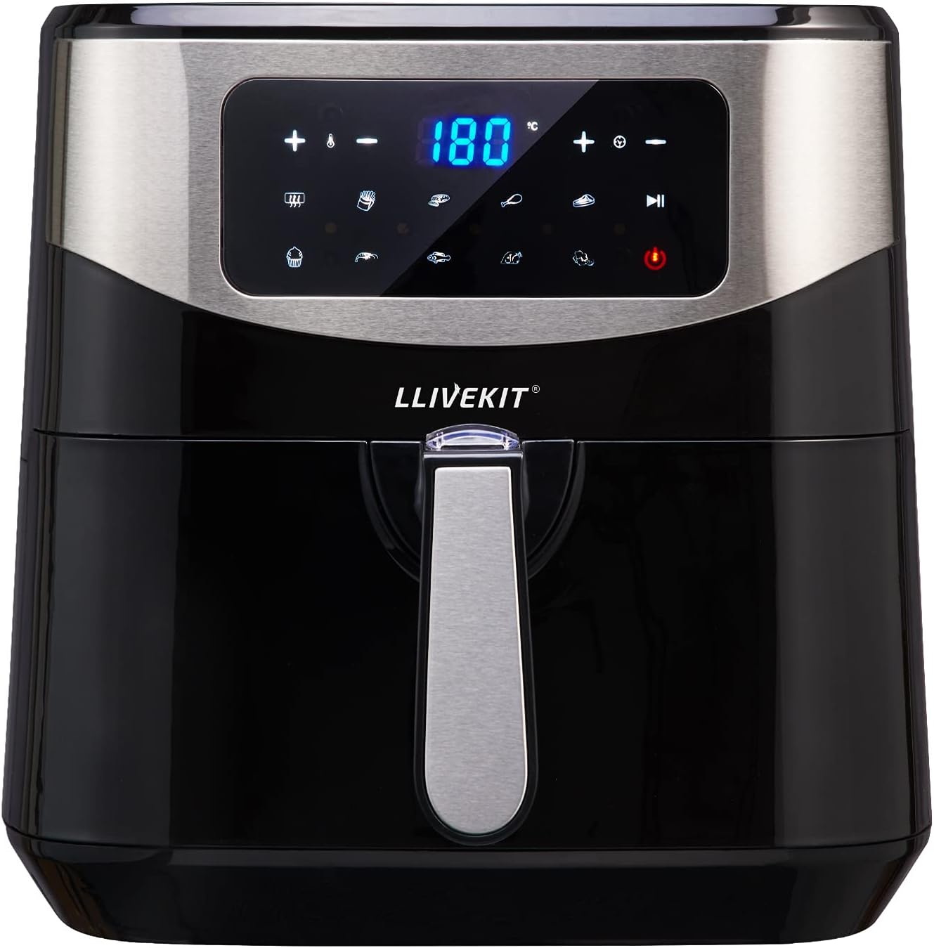Friggitrice Ad Aria LBS 5 Litri – Digitale Touch Screen 1500W, 12 Programmi, Senza Olio