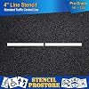 Pavement Stencils - 4 inch - Straight LINE Stencil - 4 x 108 x 1/8 (128 mil) - Pro-Grade