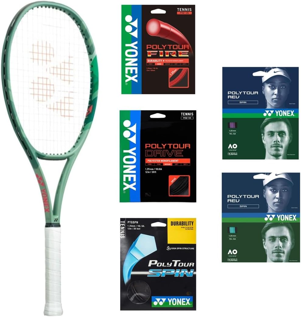 Yonex Percept 100L Tennis Racquet (Olive Green) - Strung with Your Choice of 125-Gauge String