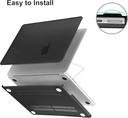 Miniatura 8 de EooCoo Funda compatible con MacBook Air de 15 pulgadas M3 M2 A3114 A2941 versión 2024-2023 sensación mate premium efecto de cambio de color para
