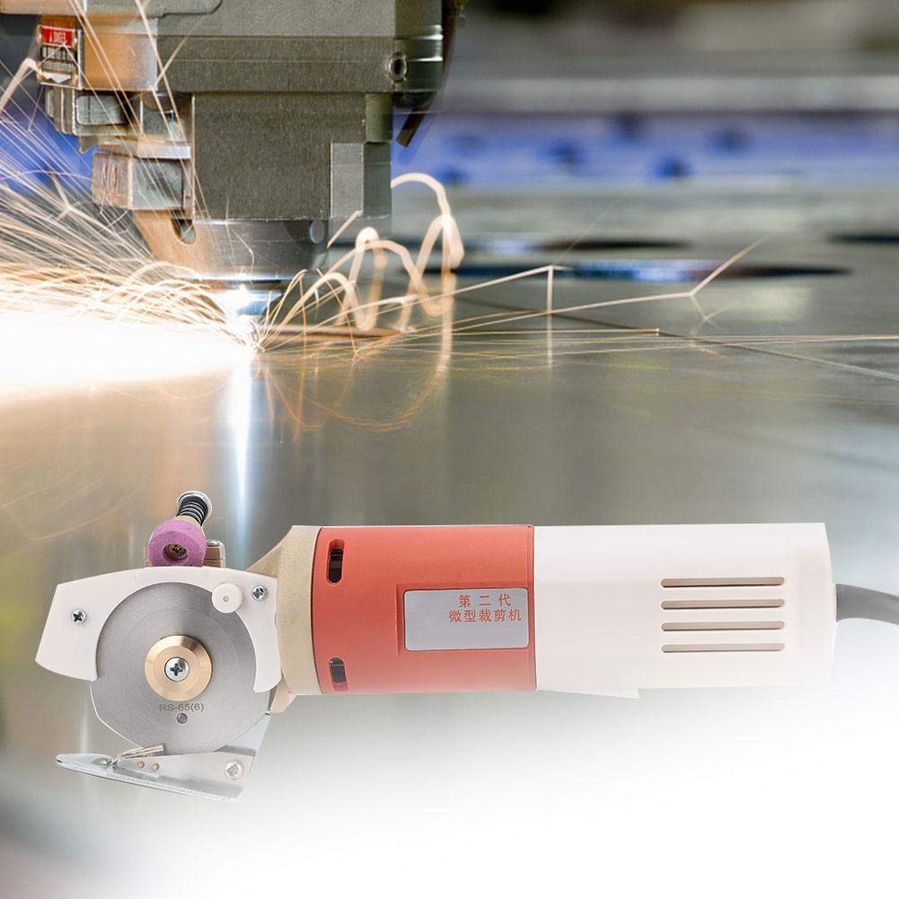 Elektryczny okrągły przecinak do tkanin, 65mm przenośne ostrze obrotowe 220 V, elektryczna okrągła przecinarka do tkanin (1 #)