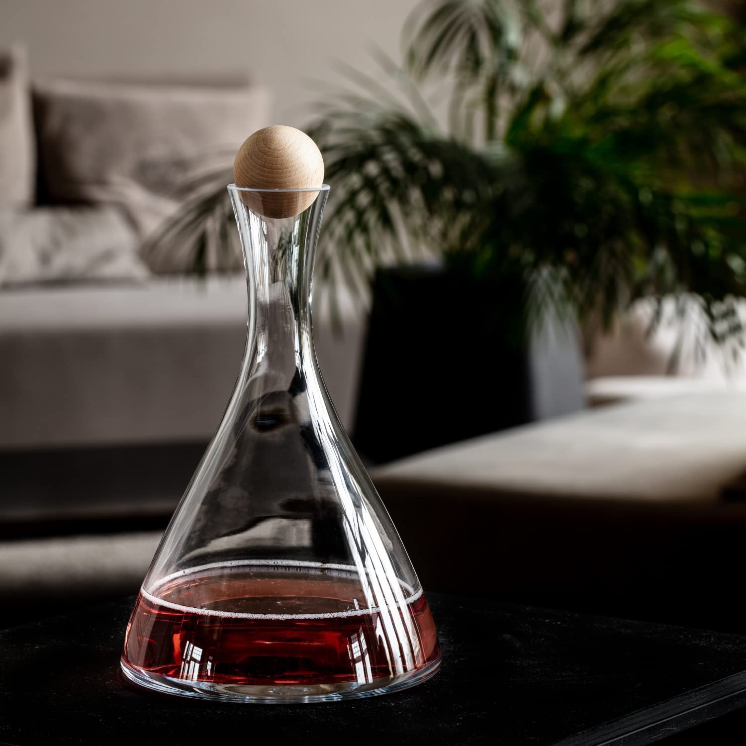 Krosno Jarra para vino/decantador | 1000 ml | Colección Avant-garde | Perfecta para casa, restaurantes y fiestas | Cristal sin plomo